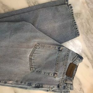 Distressed high waisted mom jeans
